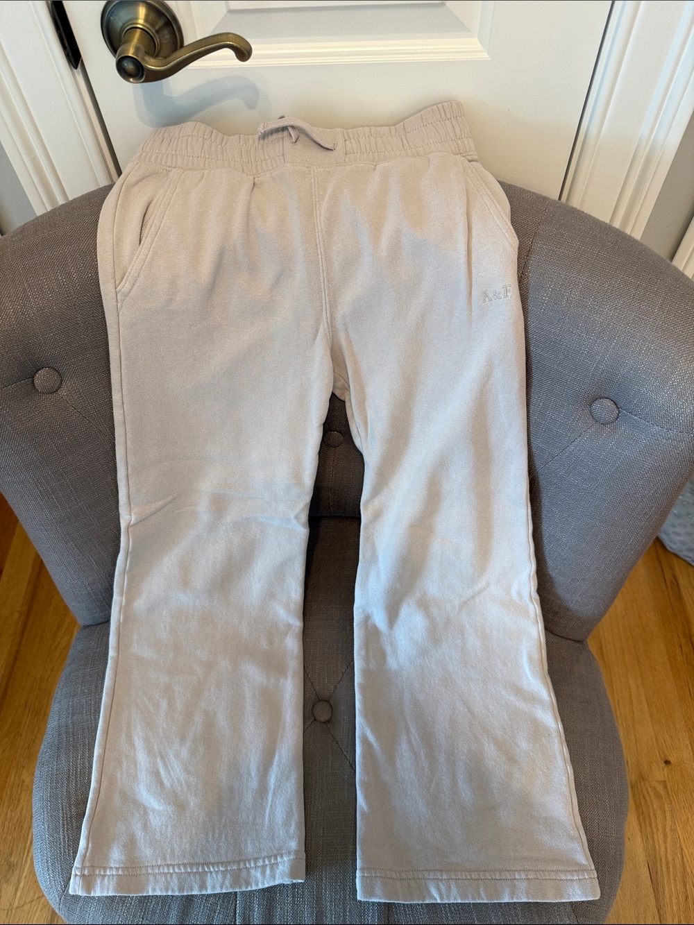 abercrombie kids Light Beige Fleece Joggers